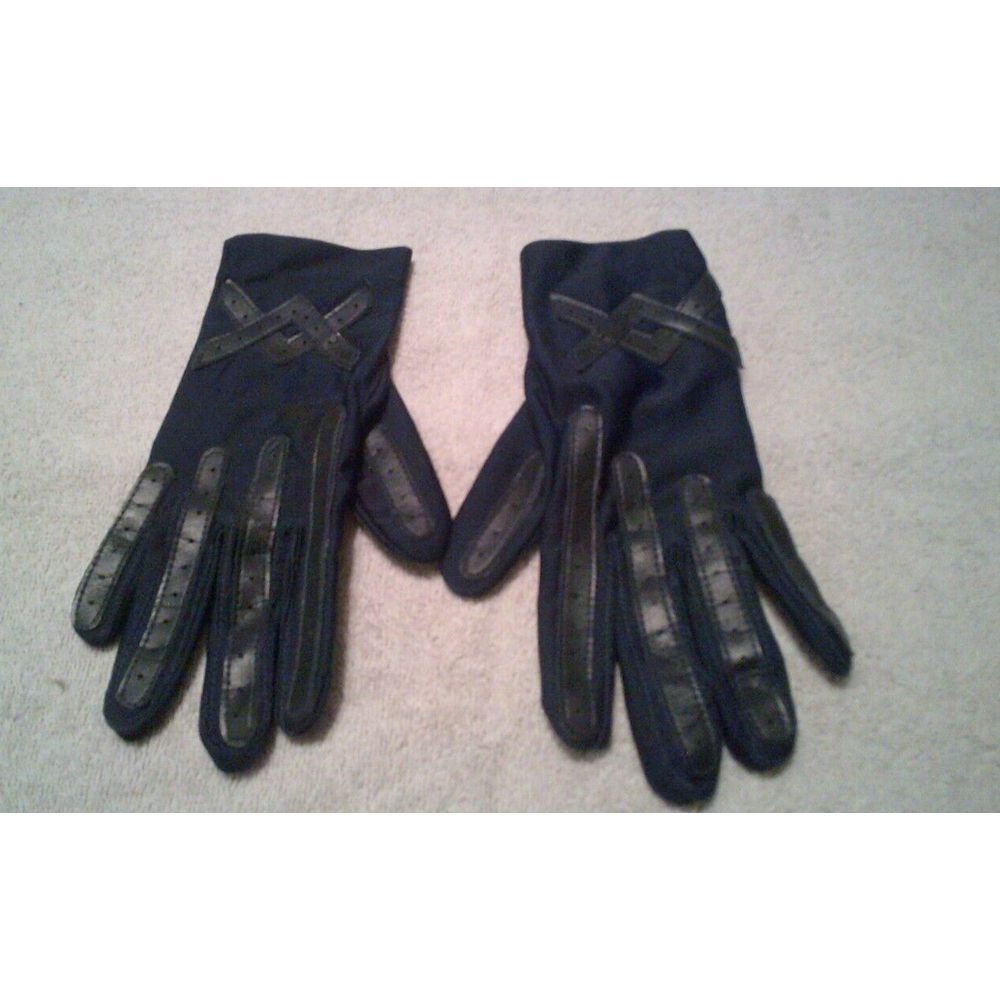 Vintage size 8 1/2" Blue Nylon Spandex Gloves